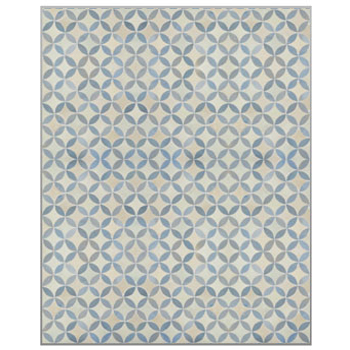 Mosaic House Moroccan tile Fleurs C 1-17 Tabletop White Sky blue  zellige, mosaic, zellij, field, pattern, glaze, circles, classic 